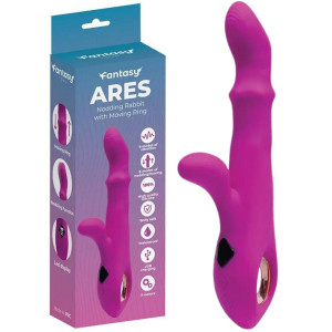 Fioletowy wibrator dopochwowy posuwisty Ares silikonowy 23 cm posuwisty Fantasy