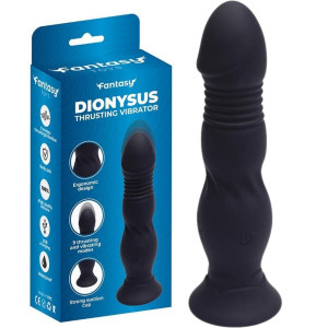 Wibrator posuwisty analny posuwisty Anal Dionysus silikonowy czarny 15 cm analne Fantasy