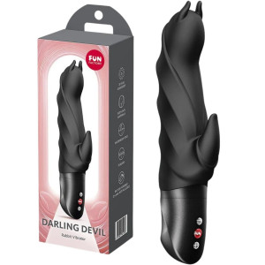 Czarny wibrator dopochwowy Darling Devil silikonowy stymulujący punkt g Fun Factory