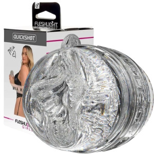Masturbator dwustronny - Quickshot Mia Malkova - pochwa i anal, Przezroczysty - Fleshlight