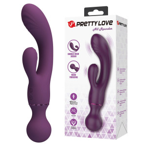 Wibrator z króliczkiem - All Rounder  - stymulujacy punkt G, USB Fioletowy Silikonowy - Pretty Love