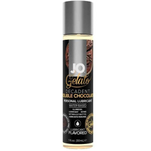 Lubrykant smakowy na bazie wody - Gelato Double Chocolate 30 ml - do zabawek i lateksu - System JO