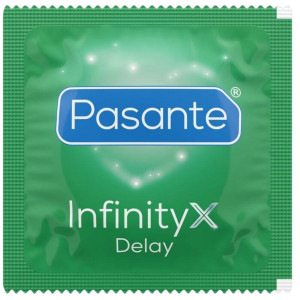 Prezerwatywa przedłużająca stosunek - Infinity "X", 1 sztuka - nawilżona Pasante