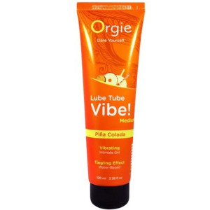 Lubrykant smakowy Lube Tube Vibe! Pina Colada 100 ml - efekt wibracji i mrowienia - Orgie