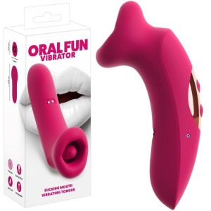 Wibrator łechtaczkowy Oral fun sucking mouth vibrato czerwony You2Toys 14,5 cm