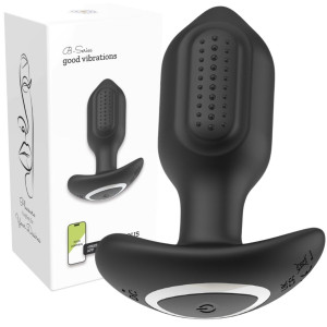 Wibrujący korek analny - Bliss APP - sterowany aplikacją, dyskretny, USB Czarny - Boss Series