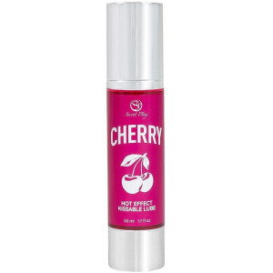 Smakowy lubrykant na bazie wody - Wiśniowy 50 ml - z efektem rozgrzewającym - Secret Play