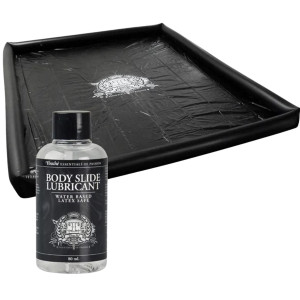 Lubrykant na bazie wody i mata do śliskich zabaw - Body Slide 80 ml - Touche