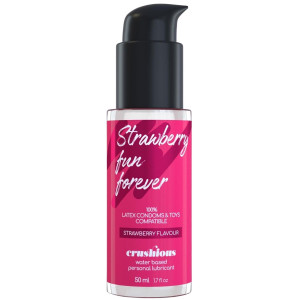 Lubrykant smakowy na bazie wody - smak truskawkowy 50 ml - do zabawek i lateksu, CRUSHIOUS