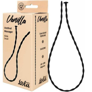 Dilator do cewki penisa z kulkami - Urethral Massager rozm. S - Czarny, Silikonowy - Vanilla