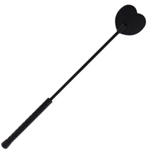 Crop Whip Heart Black