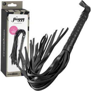CRUSHIOUS FLOGGY NINE TAILS WHIP BLACK