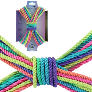 Polyester Bondage Rope - 32.8 ft / 10 m - Multicolor Bright