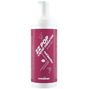 Lubrykant smakowy do zabaw oralnych - ZZ POP LIQUID VIBRATOR RED BERRIES 30 ML -  efekt wibracji, CRUSHIOUS