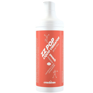 Lubrykant smakowy do zabaw oralnych - ZZ POP LIQUID VIBRATOR PEACH 30 ML - efekt wibracji, CRUSHIOUS