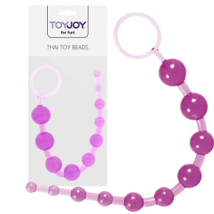 ToyJoy THAI TOY BEADS - Koraliki analne - progresywne, Fioletowe