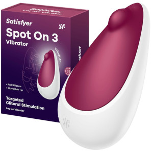 Wibrator łechtaczkowy Spot On silikonowy bordowy 9 cm wodoodporny Satisfyer