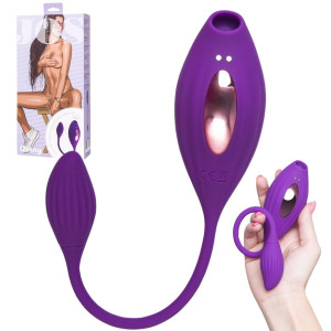 Wibrator soniczny Jos Vacuum Clitoris stymulator fioletowy 31 cm z funkcją ciśnieniową
