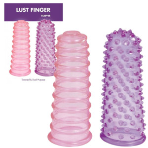 Kinx Lust Fingers - Pink/Purple - Stymulatory łechtaczki z wypustkami - na palec