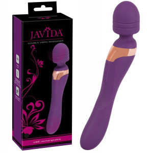 Javida Double Massag - Giętki masażer Wand na USB, Fioletowy