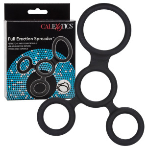 Pierścień erekcyjny Full Erection Spreader silikonowy czarny 3 cm wodoodporny Calexotics