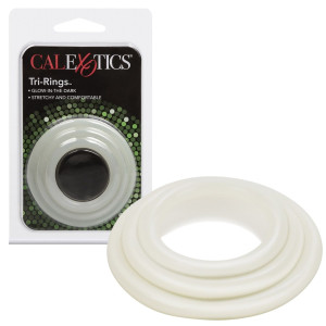 CalexoticsTRI-RINGS GLOW IN THE DARK - Zestaw pierścieni erekcyjnych - różne średnice