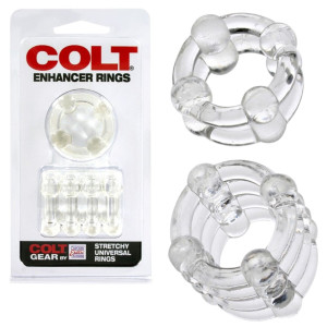 COLT ENHANCER RINGS CLEAR - Pierścienie erekcyjne - 2 szt., Przezroczyste