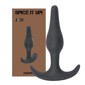 Korek analny Spice It Up silikonowy czarny 9 cm dyskretny wodoodporny Lola Toys