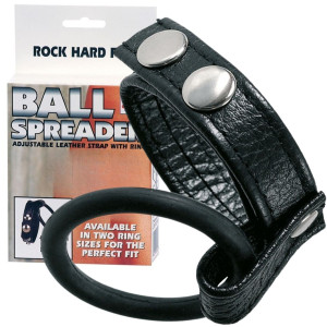 Pierścień erekcyjny Ball Spreader tpr czarny regulowana średnica California Exotic