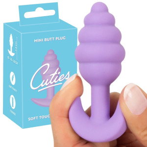 Korek analny silikonowy Plugs fioletowy 7,5 cm dyskretny wodoodporny Cuties