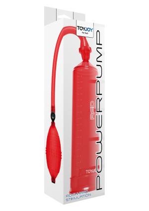 ToyJoy POWER PUMP RED - Czerwona Klasyczna pompka do penisa