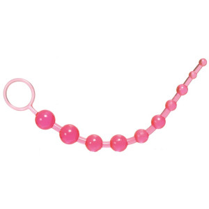 Calexotics X-10 BEADS - Progresywne koraliki analne, Różowe