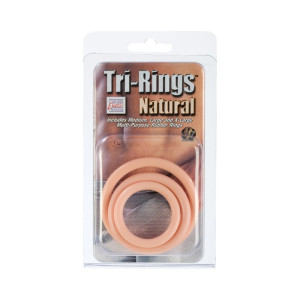 Calexotics TRI-RINGS NATURAL - Zestaw pierścieni erekcyjnych - różne średnice