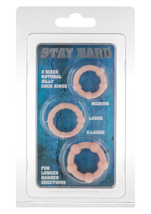 STAY HARD - THREE RINGS - SKIN - Zestaw pierścieni erekcyjnych