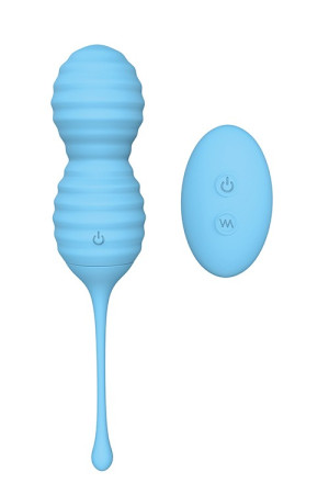 DREAM TOYS BEEHIVE - Wibrujące kulki gejszy na pilota, Niebieskie
