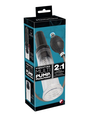 You2Toys Vibrating Multi Pump - pompka do penisa i masturbator 2w1