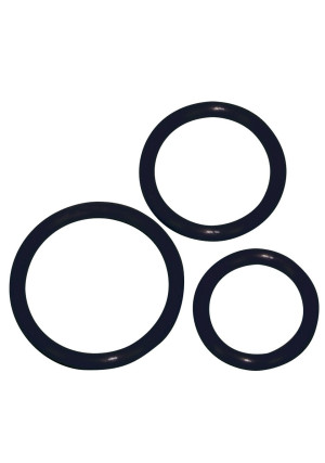 You2Toys Silicone cock ring 3 - Zestaw pierścieni erekcyjnych - różne średnice