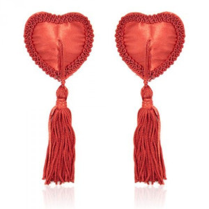 Heart Nipples Tassels RED