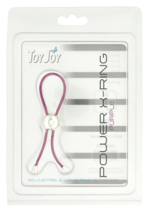 ToyJoy POWER X RING DARK PURPLE - Zacisk regulowany na penisa, Fioletowy