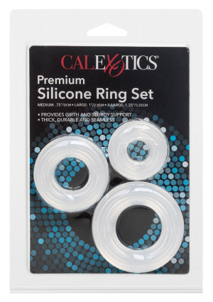 Calexotics PREMIUM SILICONE RING SET - Zestaw pierścieni erekcyjnych - różne średnice