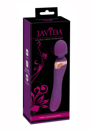 Javida Double Massag - Giętki masażer Wand na USB, Fioletowy