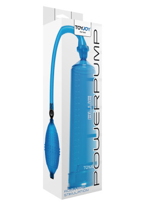 ToyJoy POWER PUMP BLUE - Klasyczna pompka do penisa z gruszką, Niebieska