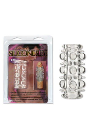 Seven Creations PENIS SLEEVE CLEAR - Nakładki na penisa - z wypustkami, Silikonowa