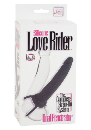Love Rider DUAL PENETRATOR Strap_on na penisa do podwójnej penetracji, Czarny