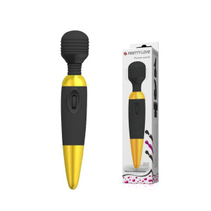 PRETTY LOVE - POWER WAND GOLD - Elegancki masażer Wand na baterie