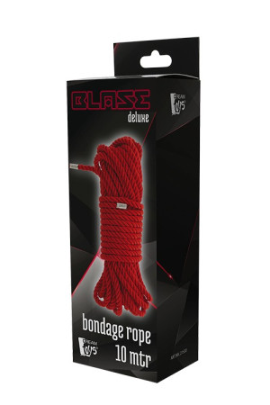 BLAZE DELUXE BONDAGE ROPE 10M RED Lina do krępowania, Czerwony BDSM