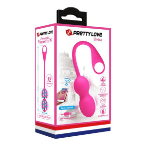 PRETTY LOVE - ELVIRA - Wibrujące kulki gejszy na USB, Różowe