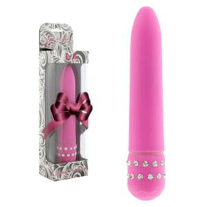 Różowy wibrator dopochwowy Diamond Superbe Vibe abs 15,5 cm dla kobiet wodoodporny ToyJoy