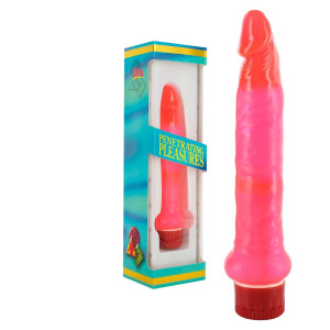 Wibrator realistyczny dopochwowy Jelly Anal Slim Jim pvc różowy 19 cm dla kobiet