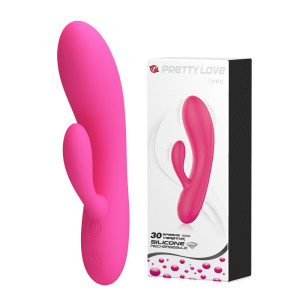 PRETTY LOVE - IVES Wibrator z Króliczkiem 30 funkcji wibracji USB Różowy